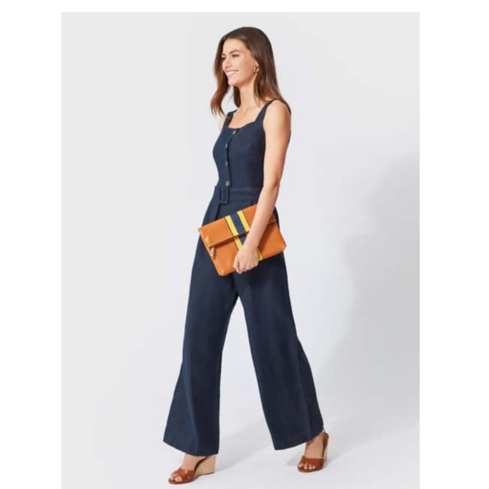 J McLaughlin Adalyn Navy Jumpsuit with belt, size 14 - NWT